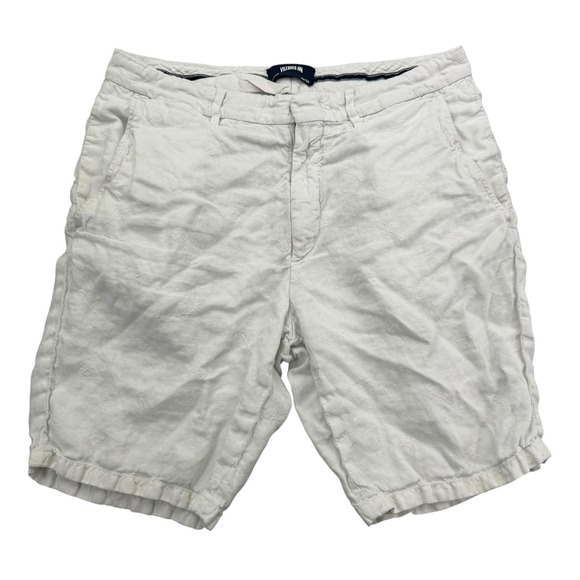 Vilebrequin Other - Vilebrequin Shorts Mens 32 White Linen Cotton Bermuda Pockets 11 Inseam Feather